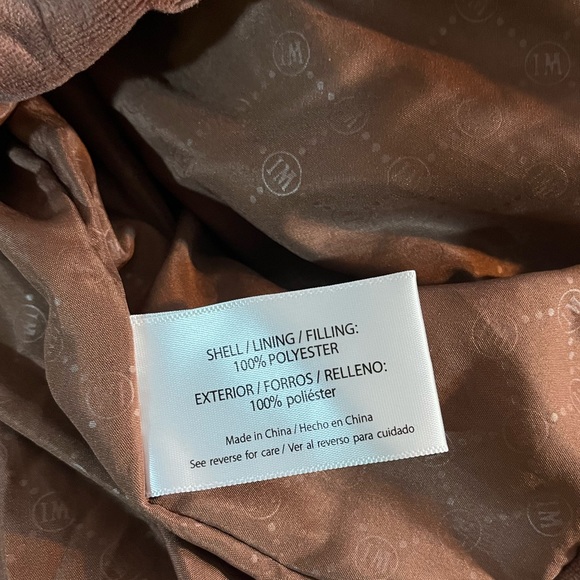 ISAAC MIZRAHI Velvet Dusty Mauve/Brown Puffer Jacket Sz M - Picture 4 of 4